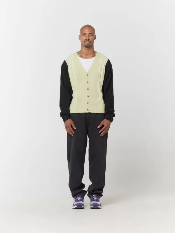 AWAKE NY Contrast Panel Wool Cardigan^ Knits