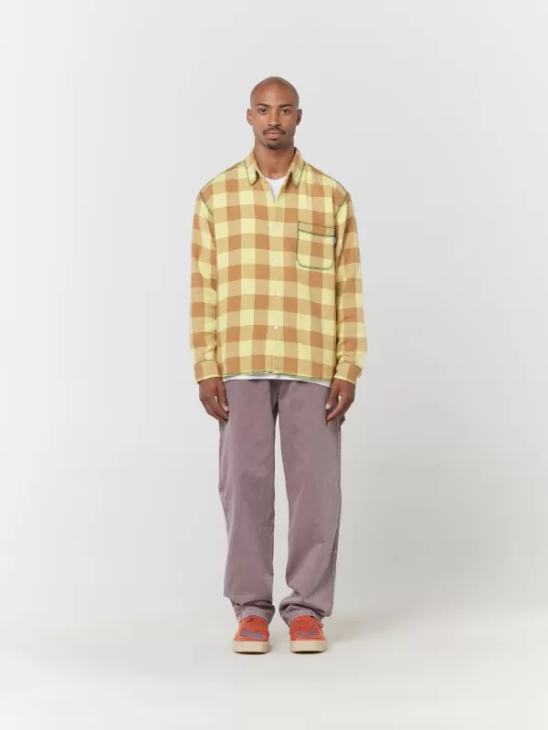 AWAKE NY Contrast Stitch Flannel^ Shirts