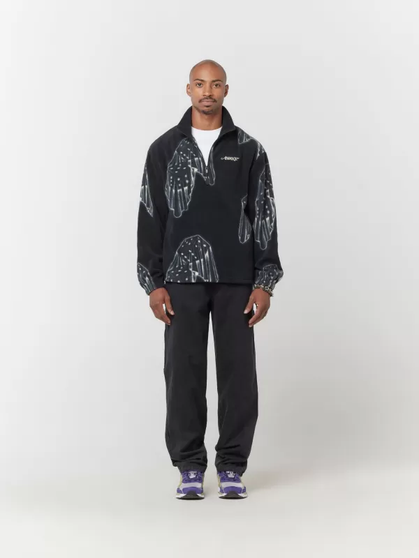 AWAKE NY Dice Print Fleece Quarter Zip Pullover^ Fleece