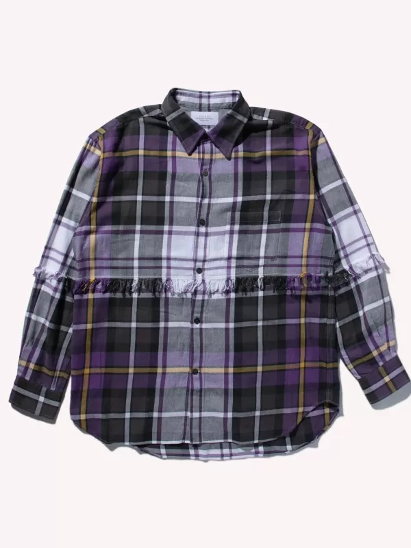 Unused Purple Plaid Shirt^ Shirts