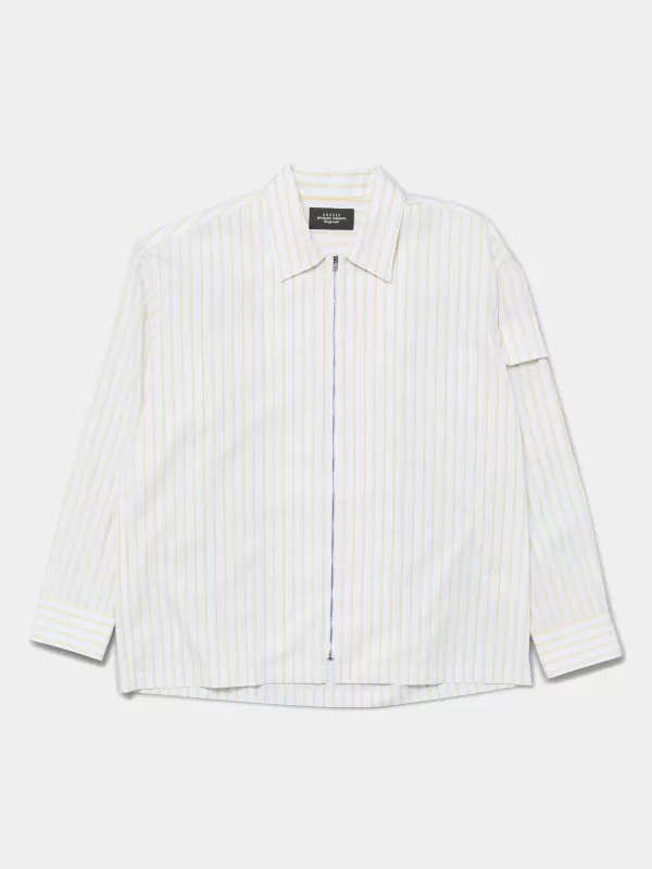 Unused Stripe Zip Shirt^ Shirts