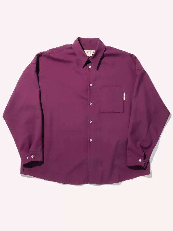 Marni Tropical Wool Long-Sleeved Shirt^ Shirts